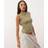Weekday Annie Boat Neck Tank Top - Olive Green