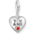Thomas Sabo You And Me Heart Charm - Silver