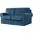 Rosalind Wheeler With Separate Seat Cushions And Backrests 185cm H x 235cm W x 104cm D Loose Sofa Cover Blue