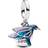 Pandora Hummingbird Double Dangle Charm - Silver/Purple