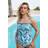 Yours Curve Women's Plus Size Animal Print Shirred Swimsuit