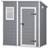Keter Casetta Da Giardino Manor Pent 6x4 183.5 x 111 x 200.5 in Grigia