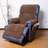 EasyLife Fleece Recliner With Pockets in Burgundy Loose Armchair Cover
