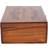 Living and Home Vintage Wooden Storage with Hinged Lid Lock Clasp Brown One Size Small Box