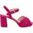 Paradox London Leya Block Heel Sandals - Fuchsia