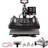 VEVOR 8 in 1 Heat Press Machine 15x15 in 30oz Tumbler Press T-Shirts Black
