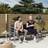 OutSunny All-Weather Garden Loveseat with Removable Cushions Charcoal Grey Outdoor Sofa