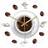 Grandado Coffee Hand with LED Backlight Wall Clock 30cm
