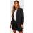 boohoo Womens Ruched Sleeve Tailored Blazer - Black