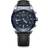 Victorinox Swiss Army Herren Chronograph Blue Dial Black Leather Strap Men's Watch 242047