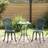 vidaXL 3 Piece Garden Green Cast Aluminium Bistro Set, 1 Table incl. 2 Chairs