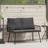 vidaXL Black 114x64x78 cm Poly Rattan Garden Bench