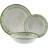 Versa tile Green Porcelain Tableware 18 Pieces Dinner Set