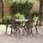vidaXL 7 Piece Garden Bronze Cast Aluminium Patio Dining Set, 1 Table incl. 6 Chairs