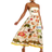 Shein Tropical Plant Print Spaghetti Strap Long Dress For Women