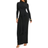 boohoo Womens Ruched Twist Detail Maxi Dress Black