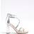 River Island Womens Silver Strappy Blocked Heel Sandals - 8
