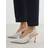 River Island Woven Sling Back Court Heels - White