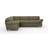 Dunelm Flori Chenille Corner Olive Sofa 268cm 4 Seater