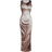 Shein Womens TieDye Print Fitted Dress Summer Long Dress Long Dress Green Dress