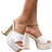Shein Women's New Fashion High Platform Thick Heel Open Toe - White
