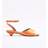 River Island Womens Satin Pyramid Heeled Sandals - Orange