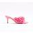 River Island Womens Pink Flower Heeled Mule Sandals - 8