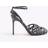 River Island Faux Leather Stud Caged Heeled Sandals - Black