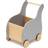 Costway 2 in 1 Grey Wooden Baby Walker with Storage Chest and 4 Wheels