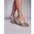 River Island Embellished Caged Heeled Sandals - Silver