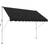 OutSunny 3m x 1.5m Adjustable Outdoor Aluminium Frame Awning Black