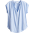 H&M Band Collar Blouse - Blue/White Striped
