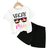 Shein Young Girl Round Neck Glasses Printed Short Sleeve TShirt And Shorts TwoPiece Set Summer
