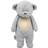 Moonie 2.0 The Humming Bjørn Med Lampe Silver Natlampe