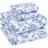 RUVANTI Crispy Cooling Bed Sheet White, Blue (274.3x259.1cm)