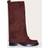 PrettyLittleThing Faux Suede Block Heeled Fold Over Knee High Boots - Chocolate
