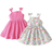 Shein st Baby Girls Casual Solid Color Ditsy Floral Strap Dress perfekt fr vr och sommar