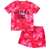 Shein St Och Snygg Batik Brev Tshirts Och Shorts Set Fr Bebis Flickor