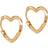 ENAMEL Copenhagen Organic Heart Small Hoop Earrings - Gold