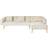 Beliani Velvet Left Hand Corner Bed Beige Vadso Sofa