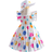 Shein Young Girl Mexican Childrens Day Sleeveless Colorful Dopamine Pink Allover Print Midi Dress Summer