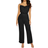 Shein Draped Collar Sequin Cami Jumpsuit - Elegant