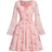 Shein Knit French Ditsy Floral Square Dress - Rose Print
