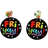 Shein Round Happy Friday Design Ladies Circular Earrings