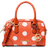 Michael Kors Polka Dot Signature Logo Satchel - Red