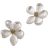 Shein pair European And American Exaggerated Metallic Flower Stud Earrings Suitable For Womens Daily Wear