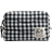 Coach Loop Pouch In Recycled Polyester With Gingham Pattern - Black/White