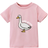 Shein Young Girl Casual Fashionable Cartoon Printed Short Sleeve TShirt For Summer And Autumn