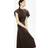 H&M Tapered-Waist Dress - Brown