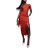 Vesper One Shoulder Midaxi Dress - Rust